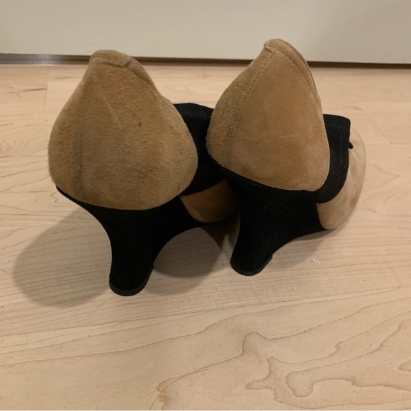 Tabitha Simmons wedges two tone suede/fabric 40/9 - Picture 5 of 11